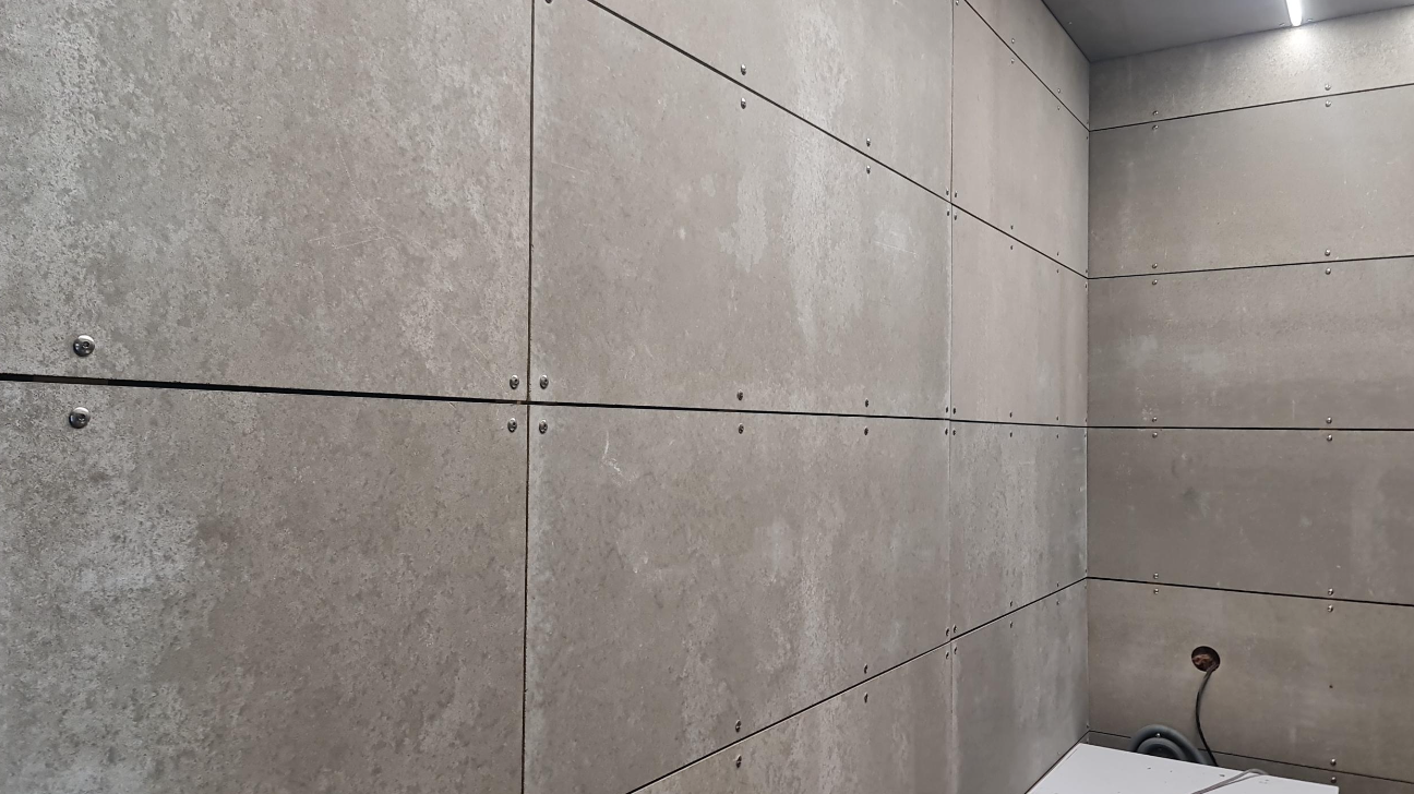Fibre cement boards used for interior partitions